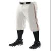 Alleson Athletic Boys' Crush Knicker Braided Baseball Pant, White/Red, L view 1
