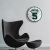 The Fan-Brand NCAA Michigan State Spartans: Block S - Bottle Cap Wall Clock - Sports Team Bar Sign Dcor - Home, Dorm, Garage, Office, Fan Cave view 3