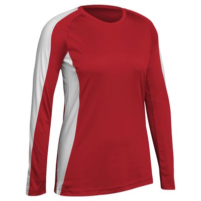 Triumphant Long Sleeve Volleyball Jersey, Women's Large, Scarlet