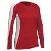 Triumphant Long Sleeve Volleyball Jersey, Women's Large, Scarlet view 1