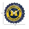 The Fan-Brand NCAA Michigan Wolverines - Bottle Cap Wall Clock - Sports Team Bar Sign Dcor - Home, Dorm, Garage, Office, Fan Cave view 4