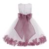 ekidsbridal Floral Rose Petals White Flower Girl Dress Pageant Dresses Junior Flower Girl Dress Birthday Girl 007 6 view 1