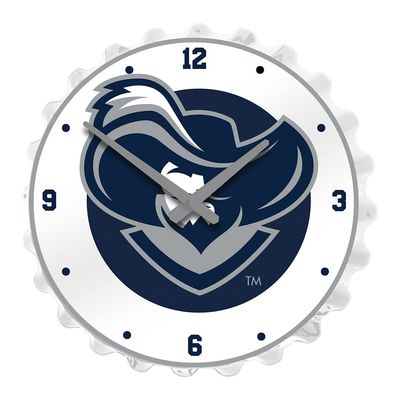 The Fan-Brand NCAA Xavier Musketeers: Musketeer - Bottle Cap Wall Clock - Sports Team Bar Sign Dcor - Home, Dorm, Garage, Office, Fan Cave