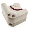 DeckMate Complete 28" Corner Premium Pontoon Boat Seat Bench and Base - Ivory, Burgundy and Tan view 3