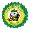 The Fan-Brand NCAA Oregon Ducks - Bottle Cap Wall Clock - Sports Team Bar Sign Dcor - Home, Dorm, Garage, Office, Fan Cave view 1