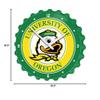 The Fan-Brand NCAA Oregon Ducks - Bottle Cap Wall Clock - Sports Team Bar Sign Dcor - Home, Dorm, Garage, Office, Fan Cave view 4
