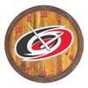 The Fan-Brand NHL Carolina Hurricanes: Faux Barrel Top Wall Clock - Sports Team Bar Sign Dcor - Home Man Cave, Party Decoration - Made On Demand view 1