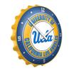 The Fan-Brand NCAA UCLA Bruins - Bottle Cap Wall Clock - Sports Team Bar Sign Dcor - Home, Dorm, Garage, Office, Fan Cave view 2