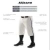 Alleson Athletic Boys' Crush Knicker Braided Baseball Pant, White/Navy, XS view 2