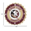The Fan-Brand NCAA Florida State Seminoles - Bottle Cap Wall Clock - Sports Team Bar Sign Dcor - Home, Dorm, Garage, Office, Fan Cave view 4