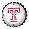 The Fan-Brand NCAA Temple Owls: Logo - Bottle Cap Wall Clock - Sports Team Bar Sign Dcor - Home, Dorm, Garage, Office, Fan Cave view 1