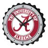 The Fan-Brand NCAA Alabama Crimson Tide - Bottle Cap Wall Clock - Sports Team Bar Sign Dcor - Home, Dorm, Garage, Office, Fan Cave view 1