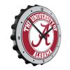 The Fan-Brand NCAA Alabama Crimson Tide - Bottle Cap Wall Clock - Sports Team Bar Sign Dcor - Home, Dorm, Garage, Office, Fan Cave view 2