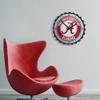 The Fan-Brand NCAA Alabama Crimson Tide - Bottle Cap Wall Clock - Sports Team Bar Sign Dcor - Home, Dorm, Garage, Office, Fan Cave view 3