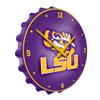 The Fan-Brand NCAA LSU Tigers - Bottle Cap Wall Clock - Sports Team Bar Sign Dcor - Home, Dorm, Garage, Office, Fan Cave view 2