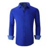 Alex Vando Mens Rayon Dress Shirts Wrinkle Free Regular Fit Stretch Button Down Shirt,Royal,XL view 1