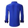 Alex Vando Mens Rayon Dress Shirts Wrinkle Free Regular Fit Stretch Button Down Shirt,Royal,XL view 3