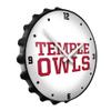 The Fan-Brand NCAA Temple Owls - Bottle Cap Wall Clock - Sports Team Bar Sign Dcor - Home, Dorm, Garage, Office, Fan Cave view 2
