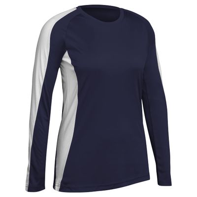 Triumphant Long Sleeve Volleyball Jersey, Girls' Small, Navy