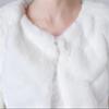 BESTORI Girls Princess Faux Fur Wrap Shawl Cozy Flower Girls Bolero Shrug Winter Warm Cape Party Wedding Dress Up view 3