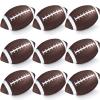 Jerify 9 Pack 9 Inch Rubber Footballs Playground Inflatable Football Bulk for Kids Comfortable Grip Ball for Junior Youth Outdoor(Brown) view 1