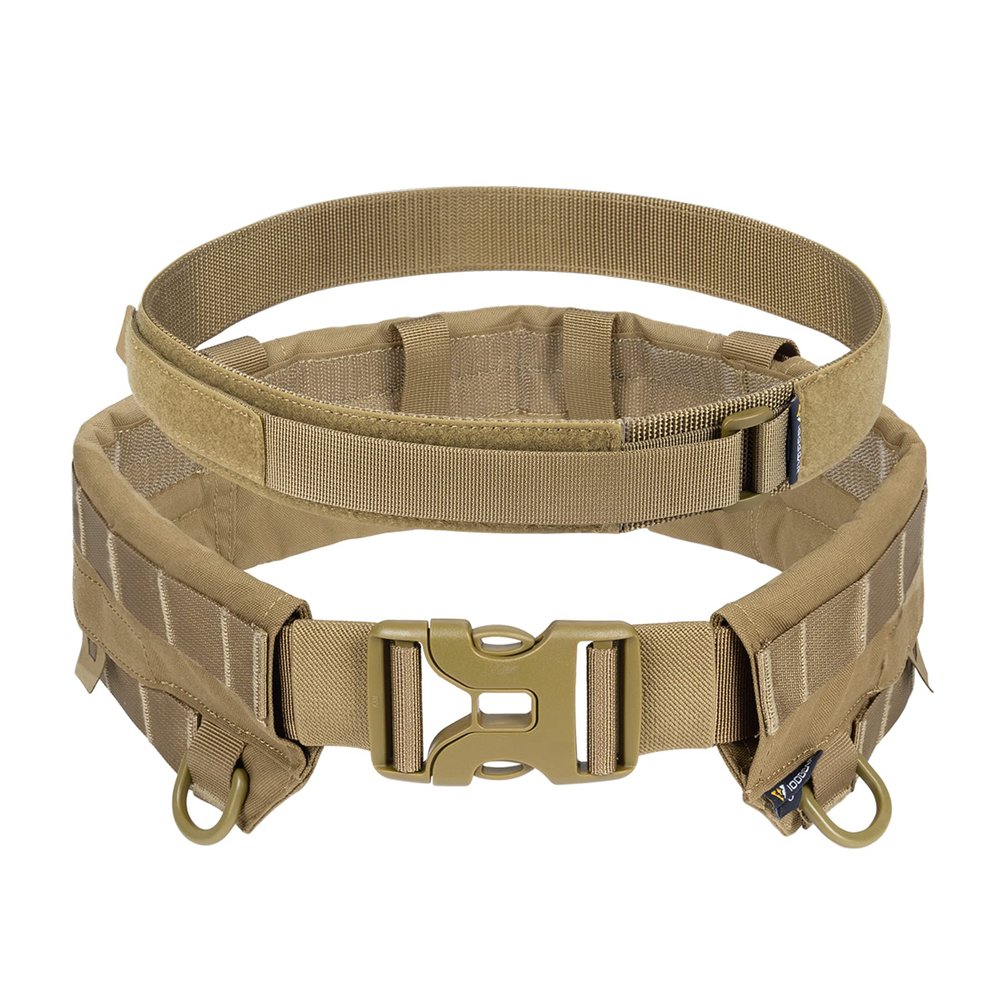 IDOGEAR Tactical Belt MOLLE Military Modular Rigger's Belt Adjustable With Inner Belt And Outer Set (Coyote Brown, Medium)