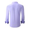 Alex Vando Mens Rayon Dress Shirts Wrinkle Free Regular Fit Stretch Button Down Shirt,Lilac,S view 2