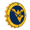 The Fan-Brand NCAA West Virginia Mountaineers: WV - Bottle Cap Wall Clock - Sports Team Bar Sign Dcor - Home, Dorm, Garage, Office, Fan Cave view 2