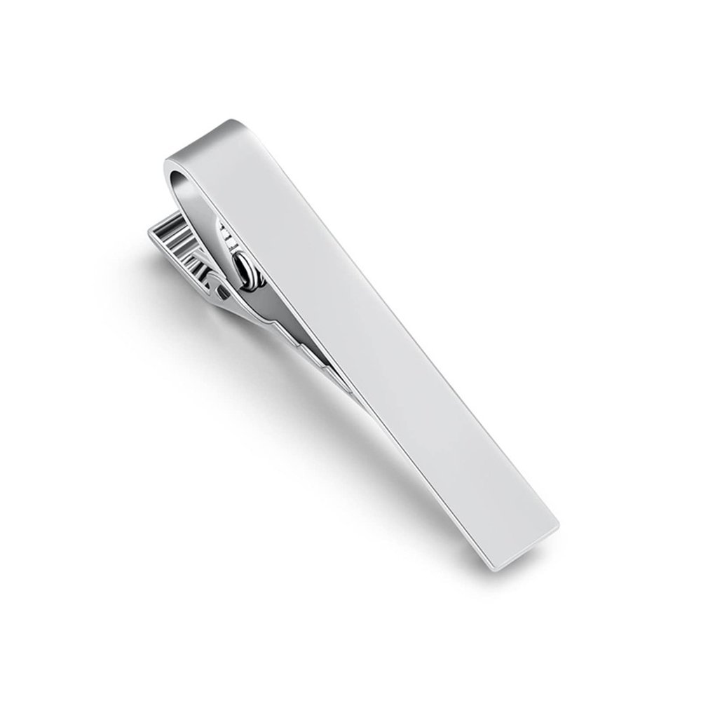 1/2/3Pcs Tie Clips for Men Black Tie Bar Clip Set for Regular Ties Necktie for Wedding Anniversary Business and Best Gift Skiny Necktie Meeting and Daily Life Gold Silver Black-Short Silver