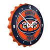 The Fan-Brand NCAA Auburn Tigers: Tiger Eyes -Bottle Cap Wall Clock - Bottle Cap Wall Clock - Sports Team Bar Sign Dcor - Home, Dorm, Garage, Office, Fan Cave view 2