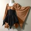 tuduoms Short Renaissance Dress Flare Sleeve Traditional Irish Dress Medieval Costumes Halloween Cosplay Pirate Corset Dress Black view 2
