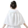 Girls Faux Fur Shawl Wrap Flower Girl Wedding Party Dress Up Bolero Shrug Accessories Princess Shoulder Cape view 4