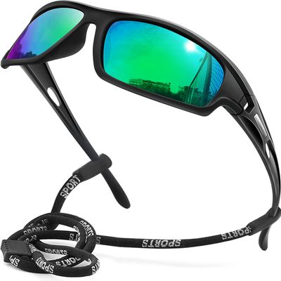 AWGSEE Polarized Sports Sunglasses for Men 100% UV Protection Wrap Around Unbreakable Sun Glasses for Fishing Driving