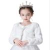 BESTORI Girls Princess Faux Fur Wrap Shawl Cozy Flower Girls Bolero Shrug Winter Warm Cape Party Wedding Dress Up view 1