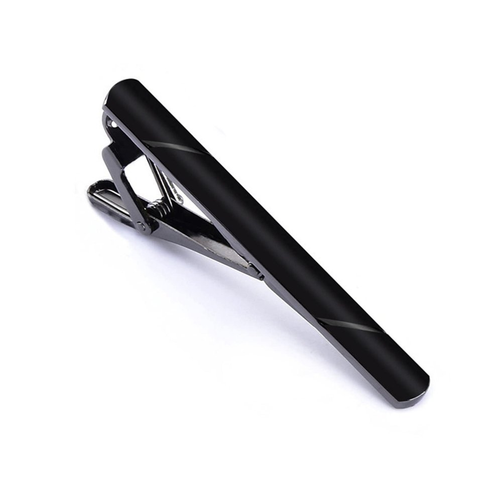1/2/3Pcs Tie Clips for Men Black Tie Bar Clip Set for Regular Ties Necktie for Wedding Anniversary Business and Best Gift Skiny Necktie Meeting and Daily Life Gold Silver Black-Line Black