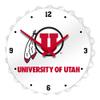 The Fan-Brand NCAA Utah Utes - Bottle Cap Wall Clock - Sports Team Bar Sign Dcor - Home, Dorm, Garage, Office, Fan Cave view 1