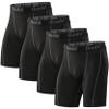 4 Pack Compression Shorts Men Underwear Spandex Shorts Athletic Workout Running Shorts Performance Sport Base Layer view 1
