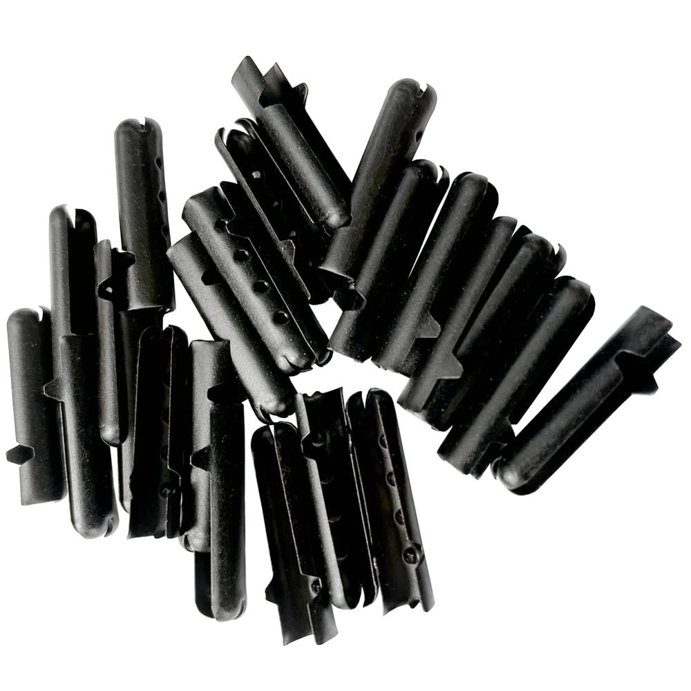 Goodlace 100/200/300 PCS Metal Aglets DIY Shoelaces Repair Shoe Lace Tips Replacement End (200pcs, Black)