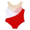 FEESHOW Gymnastics Leotards for Girls Sparkle Metallic Athletic Clothes Activewear One-Piece Skating Jumpsuit Red 4 Years view 4