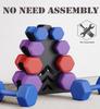 Lovind Dumbbell Rack, Stand Only, No Install Needed Small Weight Rack with Dumbbell Protector Edge,Suitable for Rubber-Coated Dumbbells view 2