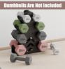Lovind Dumbbell Rack, Stand Only, No Install Needed Small Weight Rack with Dumbbell Protector Edge,Suitable for Rubber-Coated Dumbbells view 3