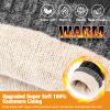 Aegend Sheepskin Leather Gloves for Men, Soft Warm Cashmere Lining Full Hand Touchscreen Winter Gift Thermal Black view 2