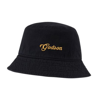 LexiuYibai Bucket Hat for Men Women Godson Embroidered Washed Cotton Unisex Bucket Hats (Black,7 1/2)
