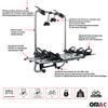 3 Bike Rack Carrier Hitch Mount for Suzuki SX4 S-Cross 2006-2009 Black 1Pc view 3
