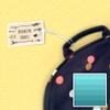Kids Labels Durable Large Luggage & Bag Tag Turquoise Palette Design view 2