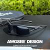 AWGSEE Polarized Sports Sunglasses for Men 100% UV Protection Wrap Around Unbreakable Sun Glasses for Fishing Driving view 2