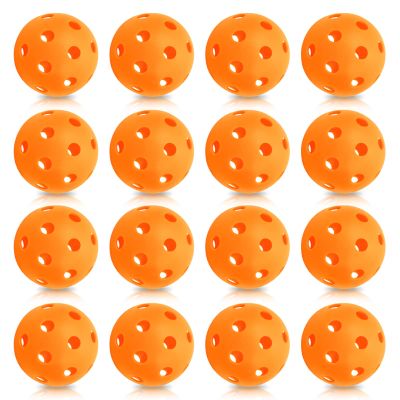 16 Pack 2.83 Inch Plastic Baseballs Pickleball,Plastic Training Balls Lightweight Hollow Softballs with Drawstring Bag for Hitting Indoor Outdoor(Orange)