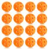 16 Pack 2.83 Inch Plastic Baseballs Pickleball,Plastic Training Balls Lightweight Hollow Softballs with Drawstring Bag for Hitting Indoor Outdoor(Orange)