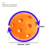 16 Pack 2.83 Inch Plastic Baseballs Pickleball,Plastic Training Balls Lightweight Hollow Softballs with Drawstring Bag for Hitting Indoor Outdoor(Orange) view 2
