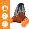 16 Pack 2.83 Inch Plastic Baseballs Pickleball,Plastic Training Balls Lightweight Hollow Softballs with Drawstring Bag for Hitting Indoor Outdoor(Orange) view 3